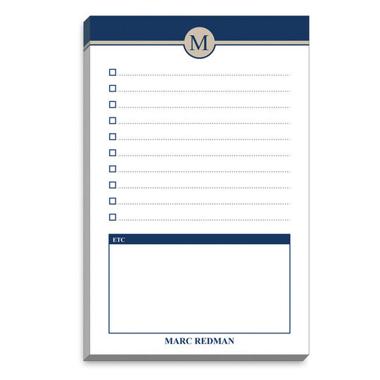 Navy Check List Notepads